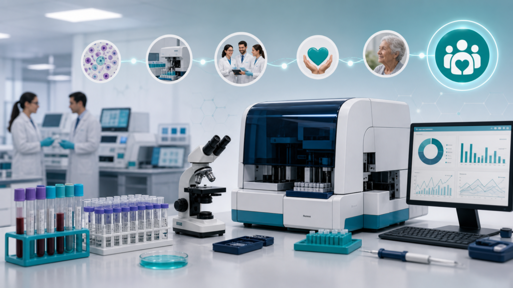 NHS biomedical scientist career represented by clinical laboratory testing