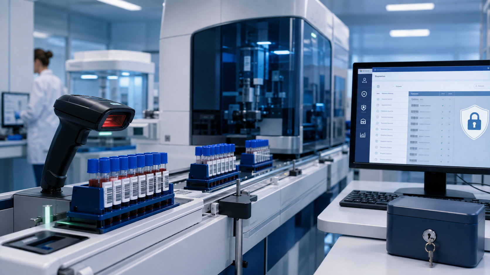From Sample to Result: Patient Records, Confidentiality and Data Integrity in Clinical Chemistry 1 Barcoded blood samples, analyser automation and laboratory data security in a modern pathology laboratory